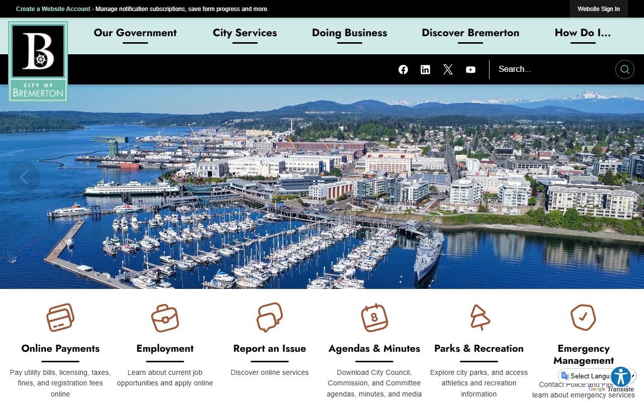 Bremerton city official website public records portal