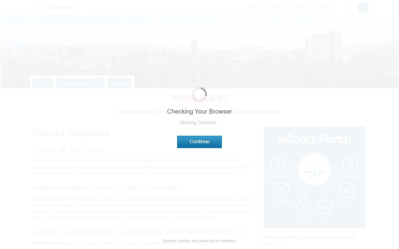 Spokane Municipal Court records