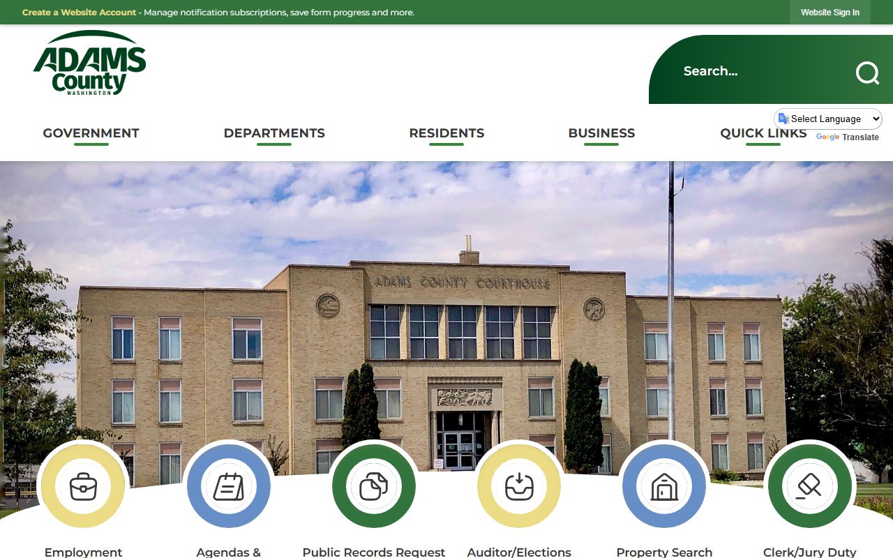 Adams County official website public records portal