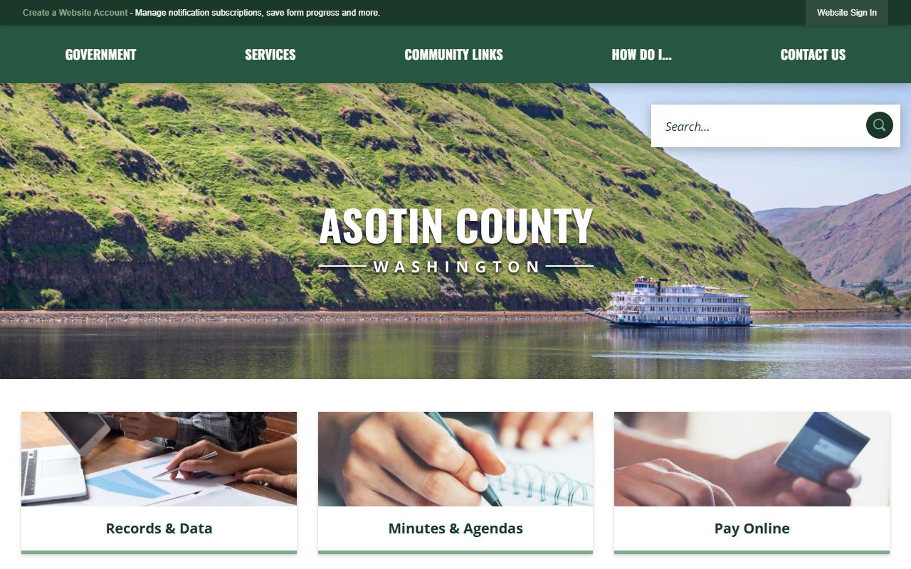 Asotin County official website public records access