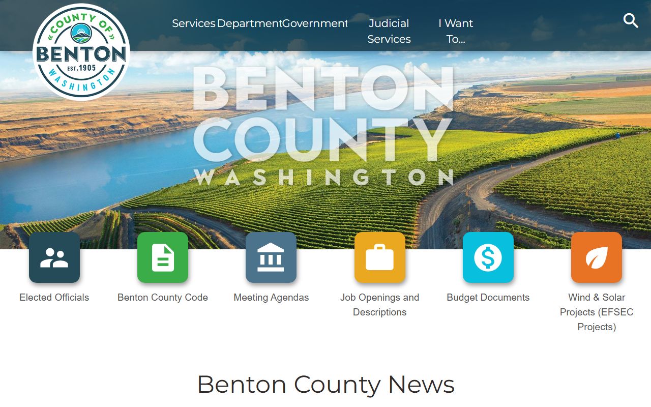 Benton County official website public records search
