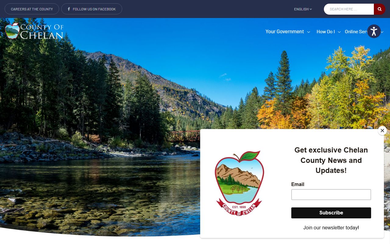 Chelan County official website public records portal