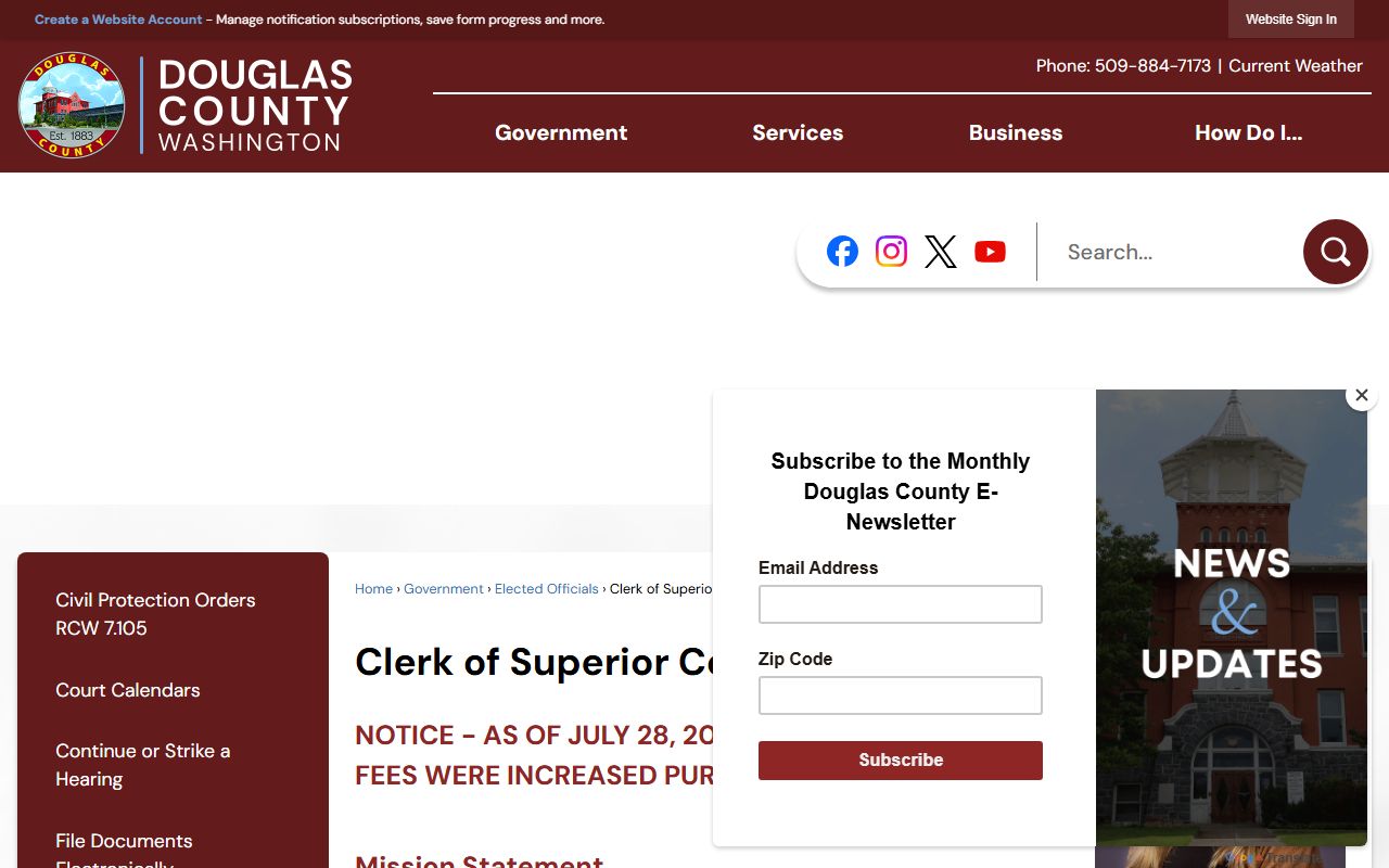 Douglas County public records Superior Court Clerk portal