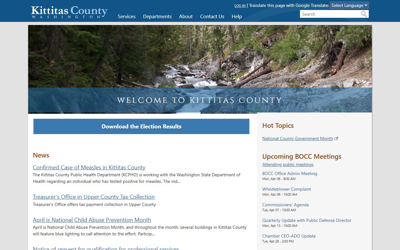 Kittitas County public records official county website Ellensburg Washington