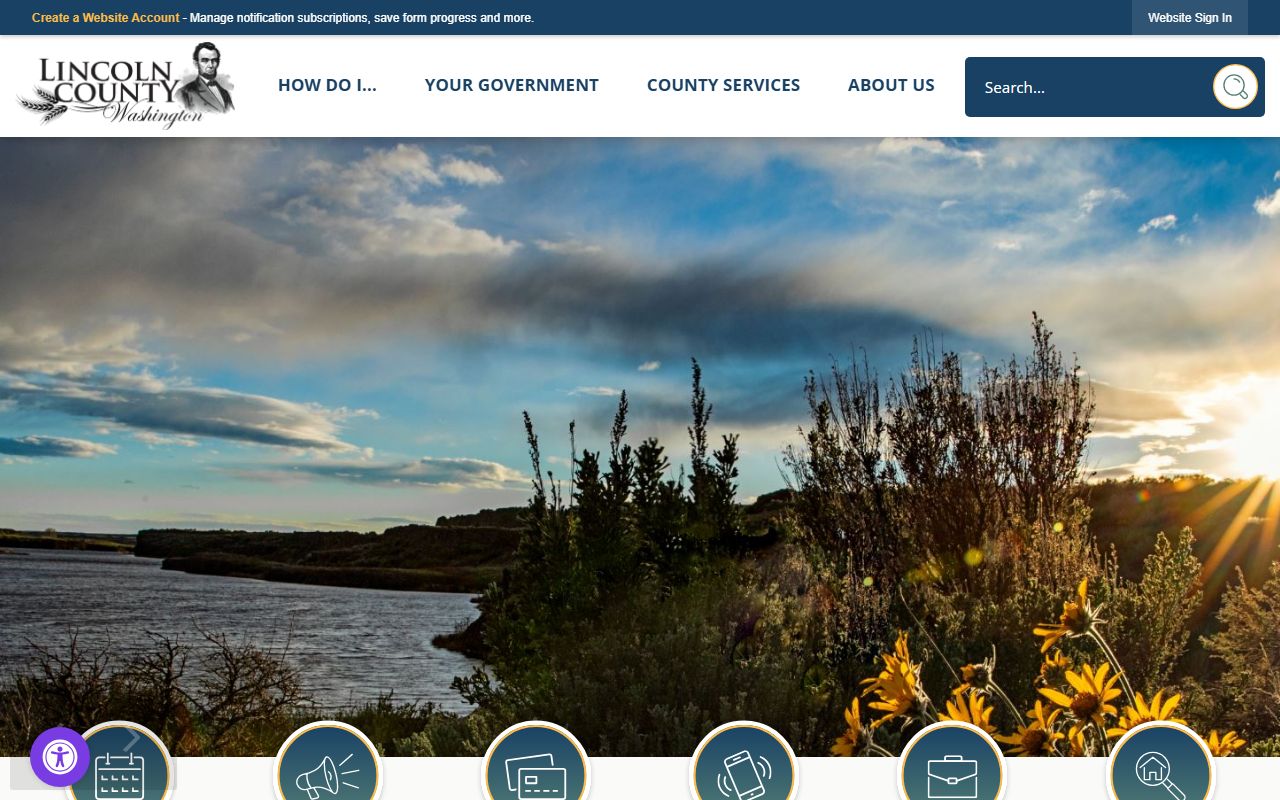 Lincoln County public records official website Davenport Washington