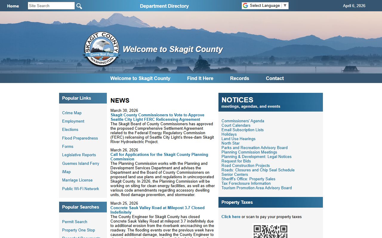 Skagit County public records official website