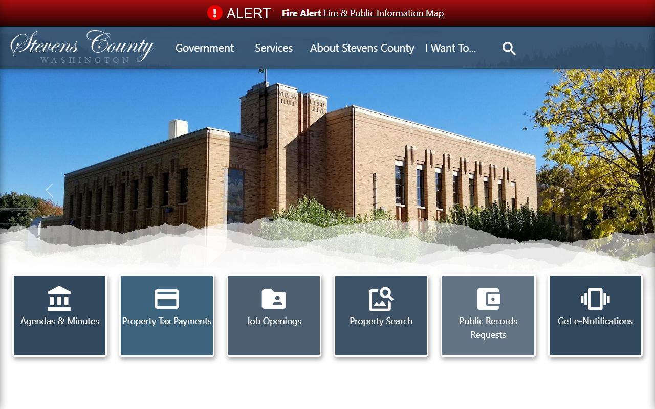 Stevens County official website for public records access