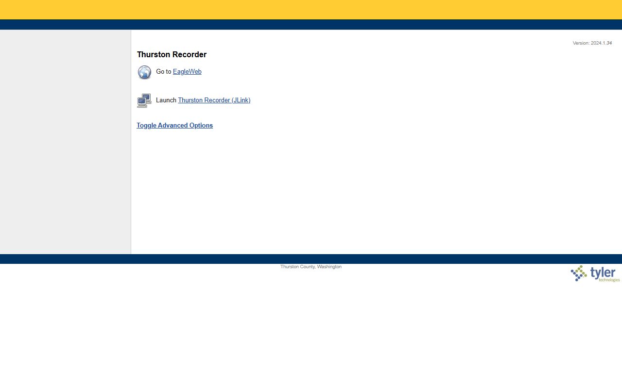 Thurston County parcel search public records tool