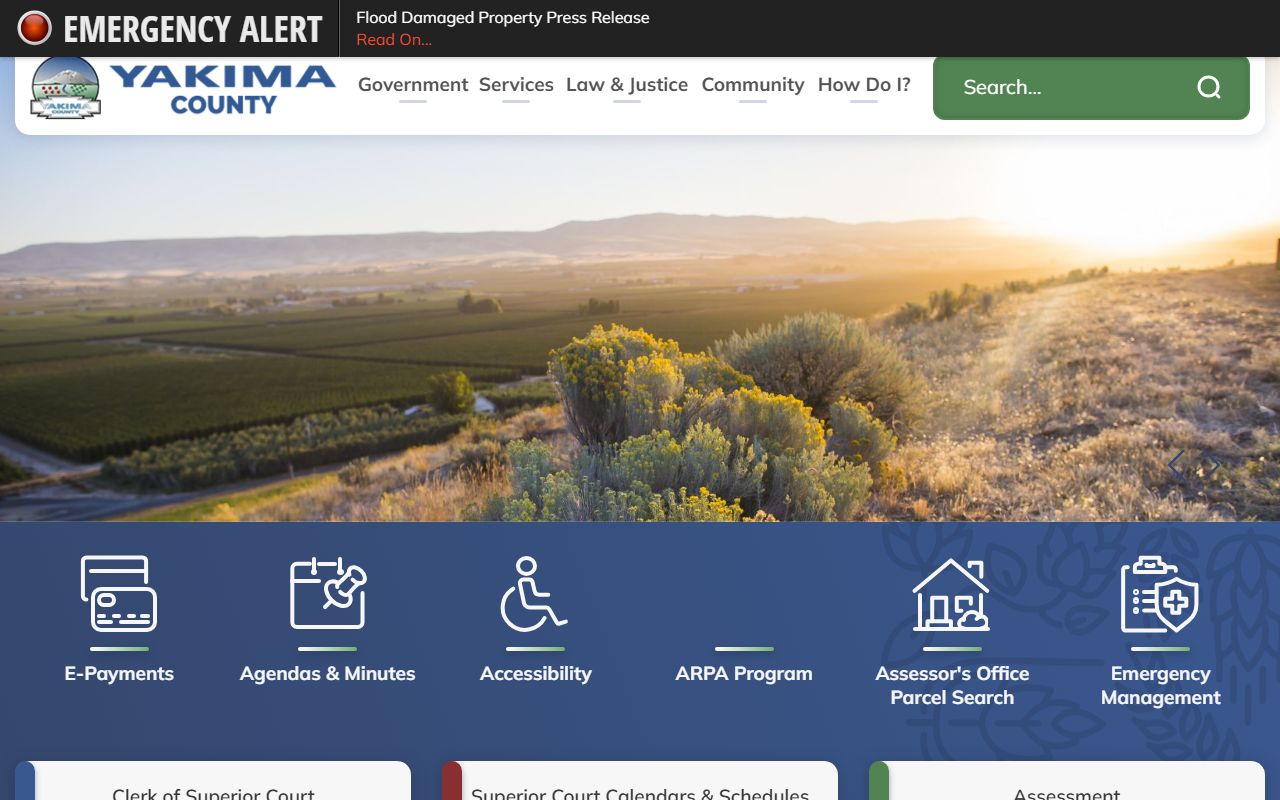 Yakima County official website for public records